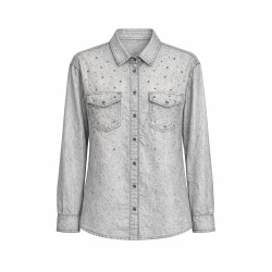 Koszula denim posrebrzana z...