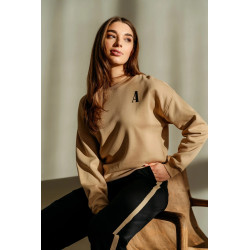 Bluza oversize beżowa z...